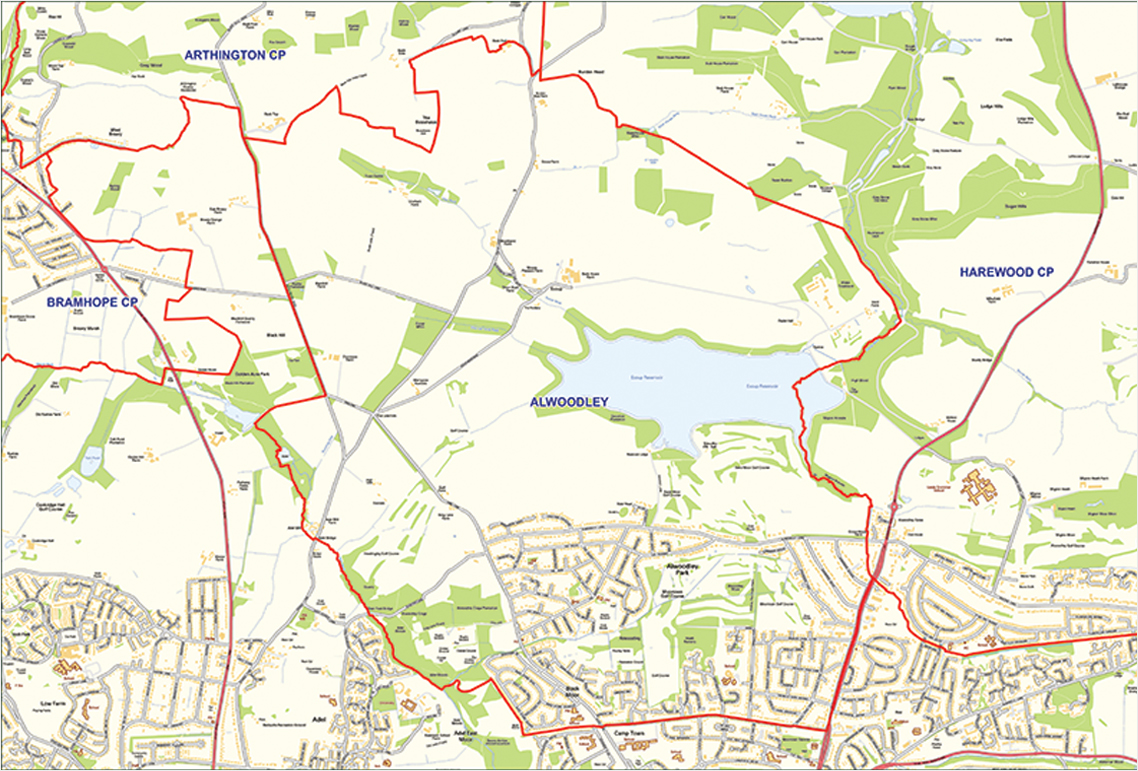 Alwoodley Parish Council boundary
